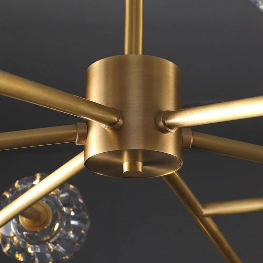 Boule De Cristal Clear Glass Ball Contemporary Round Chandelier 48" Elegant Ceiling Light