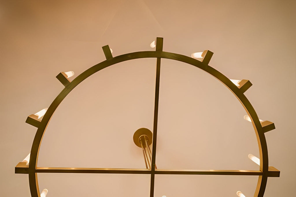 Cannele Candlestick Round Chandelier Lighting 60" Modern