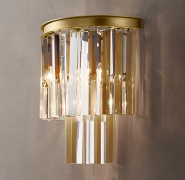 1920s Odeon Multi-Tier Crystal Wall Sconce Modern Luxury Lighting