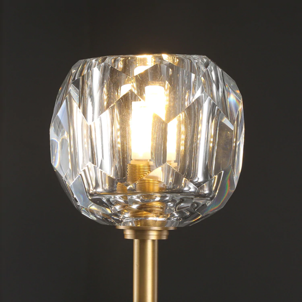 Boule De Cristal Clear Glass Minimalist Linear Elegant Chandelier 48" Lighting Fixture
