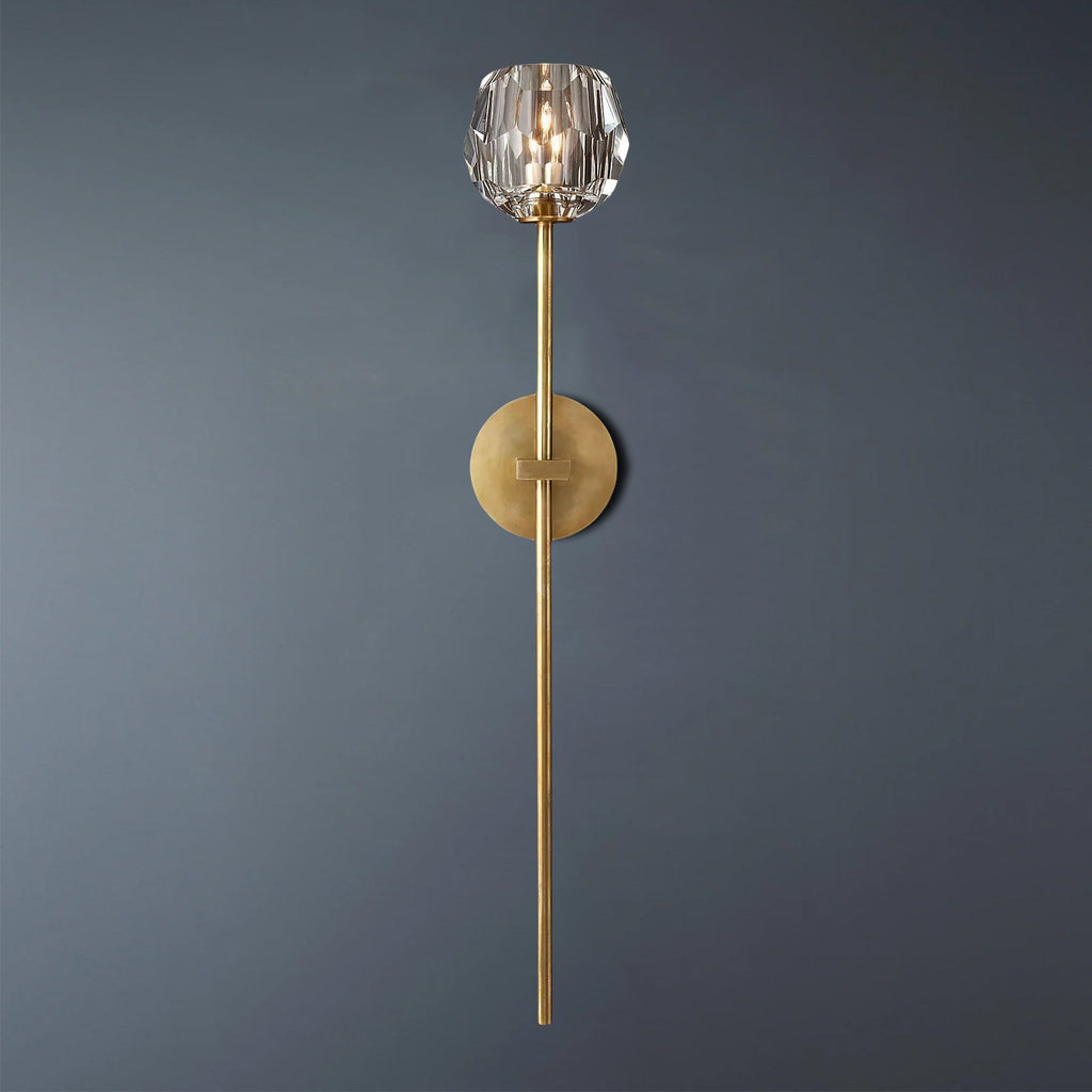 Boule De Crystal Ball Clear/Smoke Glass Grand Wall Sconce Modern Lighting