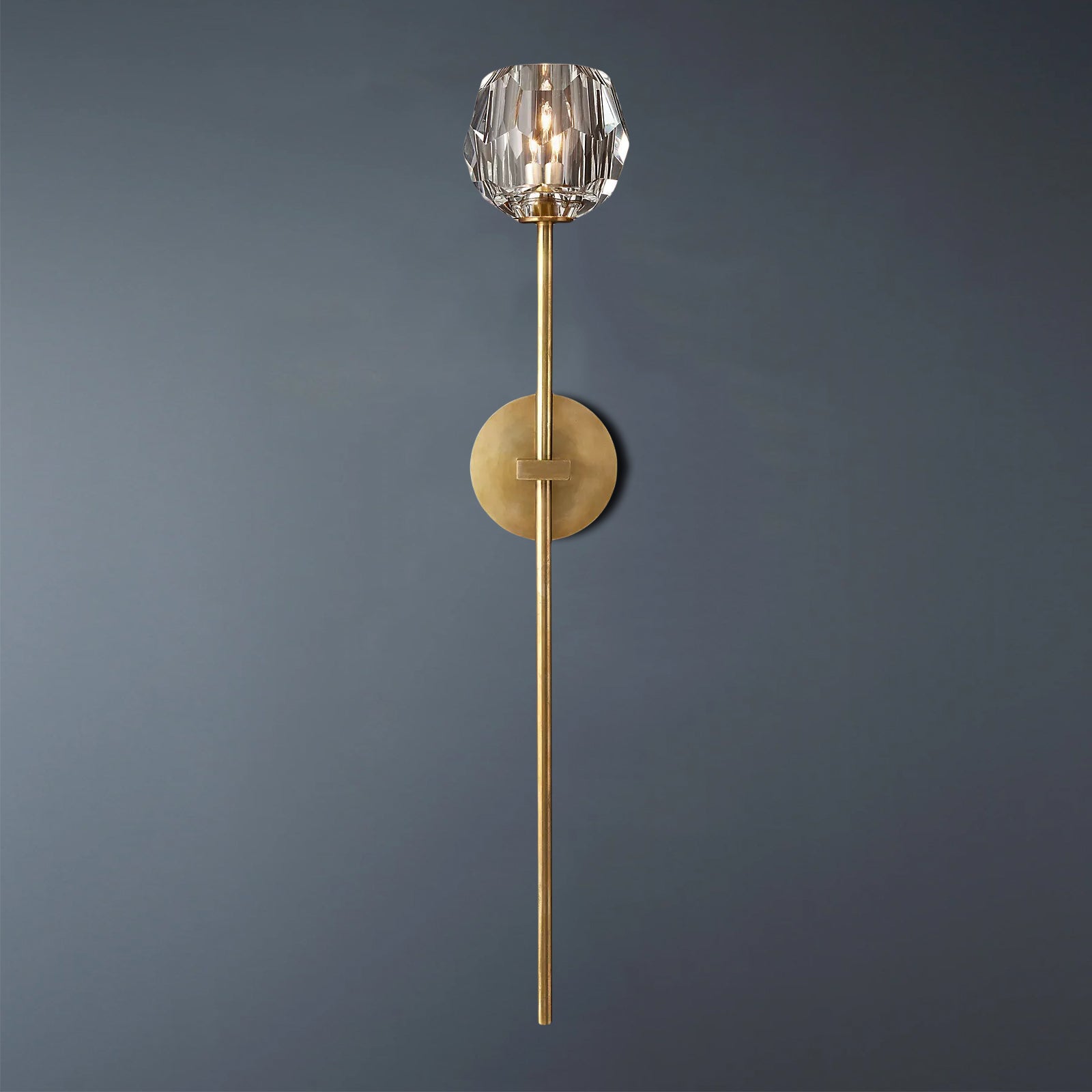 Boule De Crystal Ball Clear/Smoke Glass Grand Wall Sconce Modern Lighting