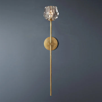 Boule De Crystal Ball Clear/Smoke Glass Grand Wall Sconce Modern Lighting