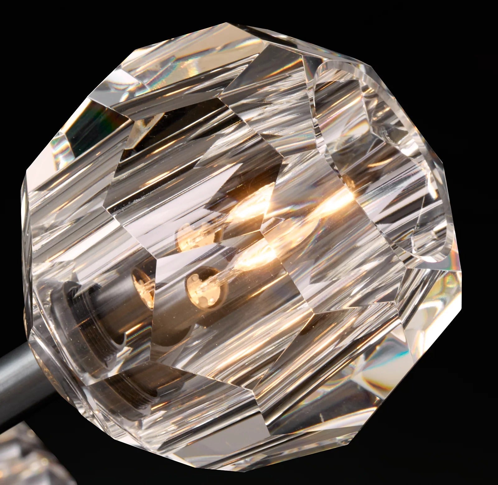 Boule De Cristal Clear Glass Minimalist Linear Elegant Chandelier 48" Lighting Fixture