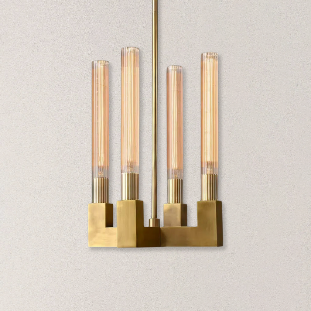 Cannele Rectangular Pendant Lighting Fixture