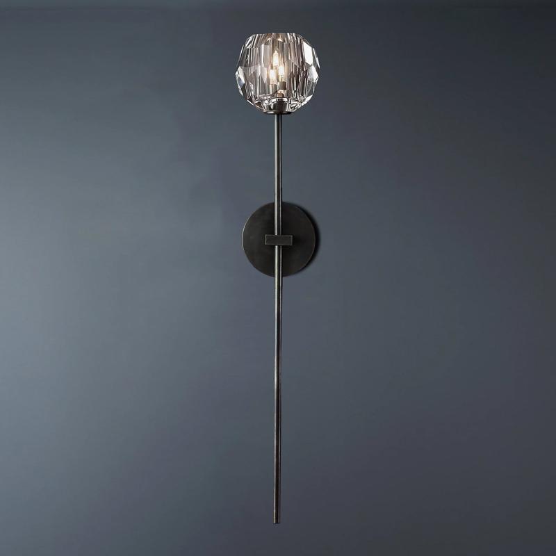 Boule De Long Rod Crystal Wall Sconce Modern Lighting for Living Room