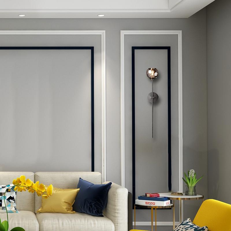 Boule De Smoke Crystal Ball Wall Sconce Elegant Lighting for Living Room