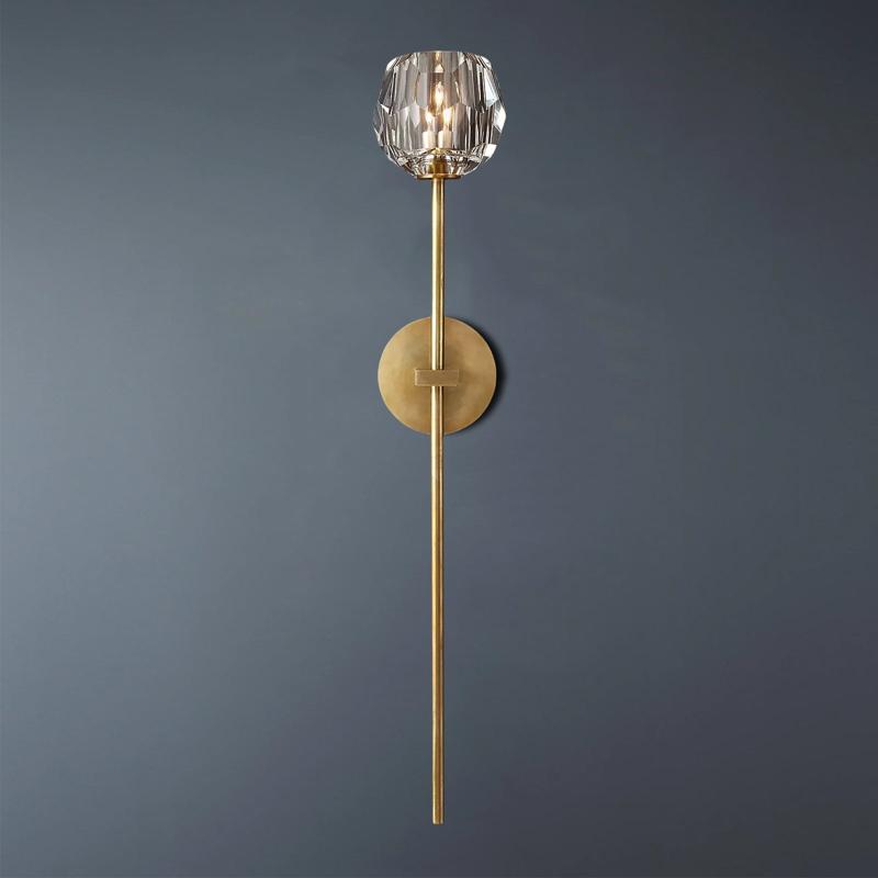 Boule De Long Rod Crystal Wall Sconce Modern Lighting for Living Room