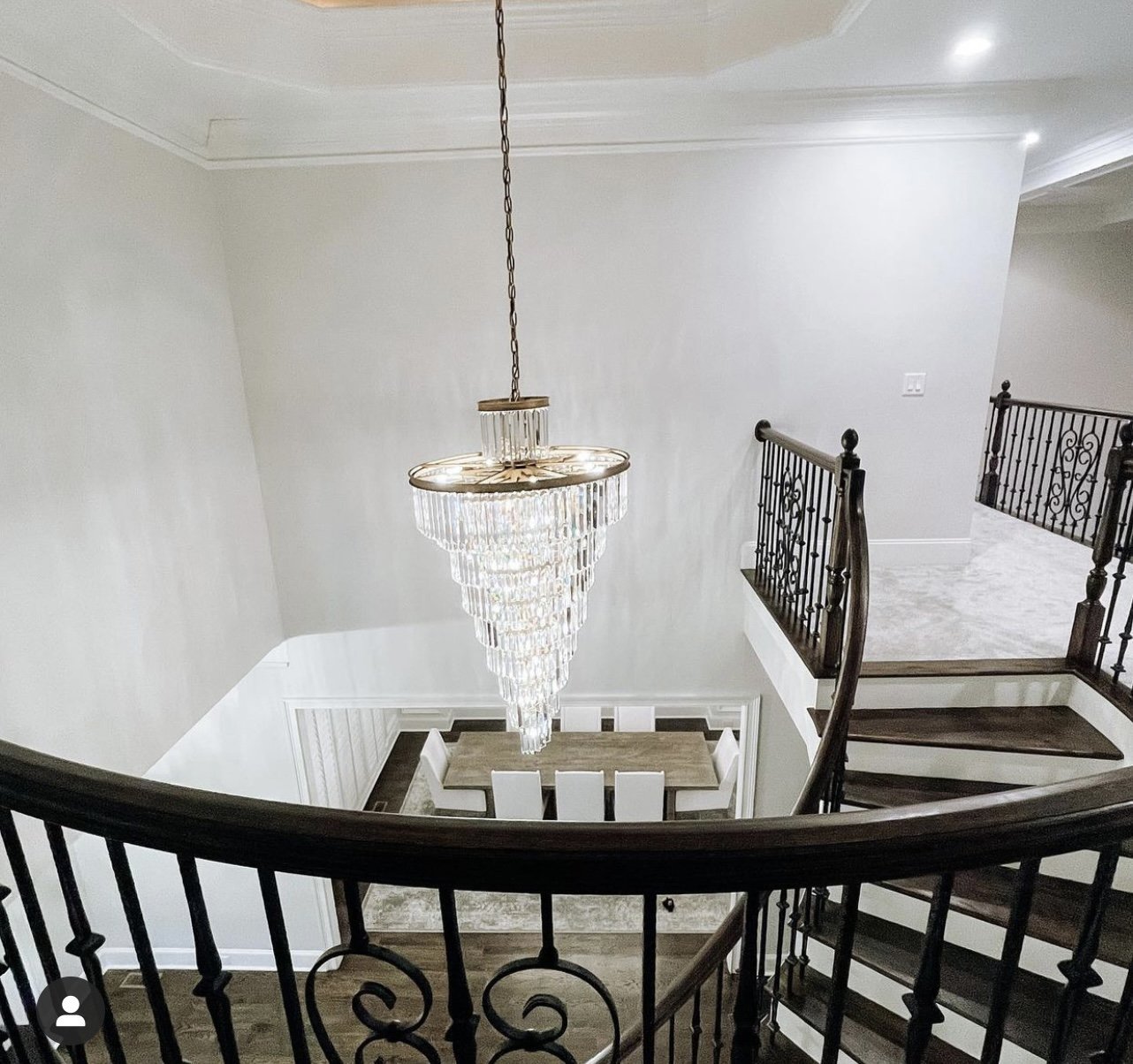 Luxury Odeon Spiral Layered Crystal Fringe Chandelier Artistic Lighting for Living Room