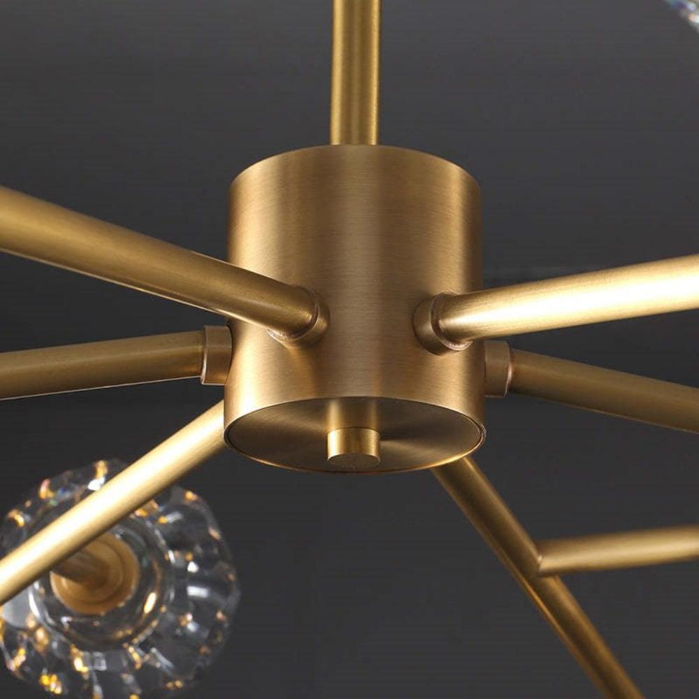 Boule De Cristal Clear Glass Ball Modern Round Chandelier Lighting 48"