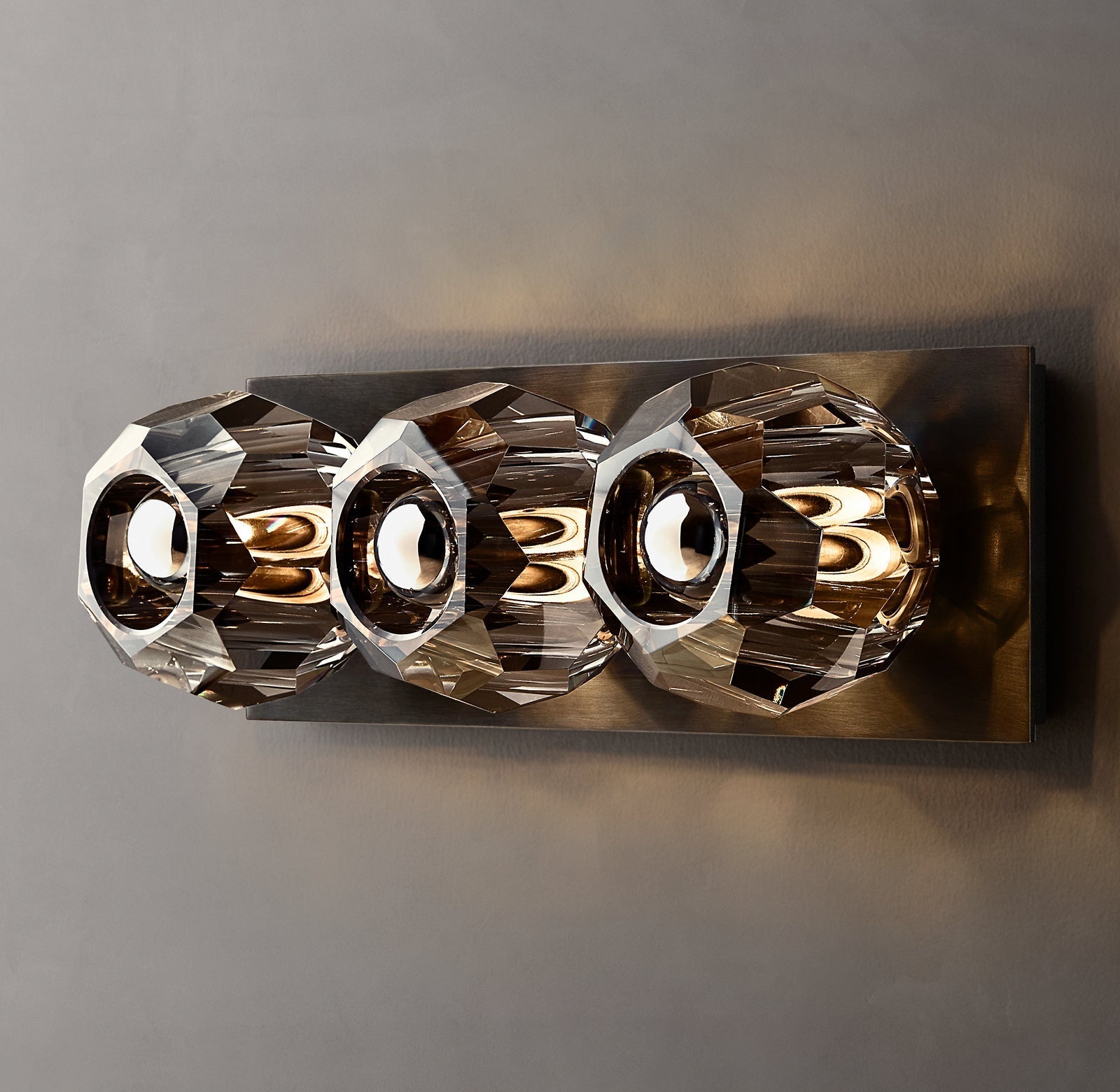 Boule De Smoke Crystal Linear Wall Sconce Modern Decorative Lighting
